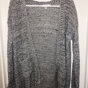 grey cardigan/ sweater